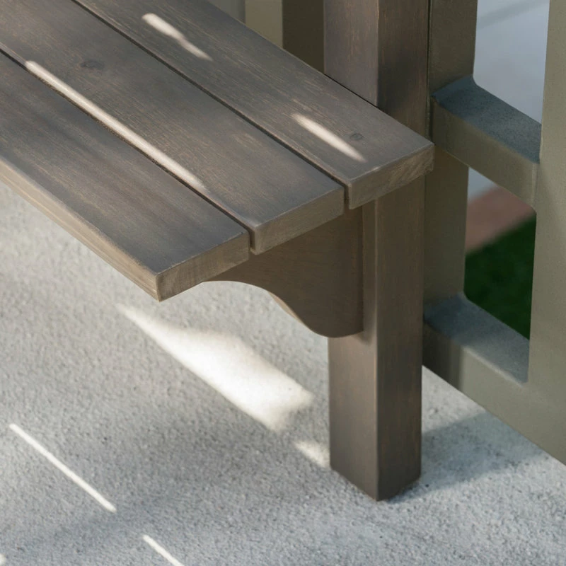 Flash Sale 🥰 GDFStudio GDF Studio 3-Piece Cassie Outdoor Acacia Wood Balcony Bar Set, Gray Finish 💯 - Image 6