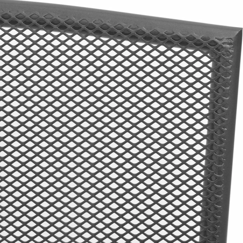 Discount 😍 Vida XL LLC VidaXL 2x Stackable Patio Chairs Steel Gray Outdoor Garden Dining Mesh Seats 🔔 - Image 5