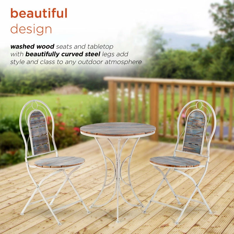 Discount 🛒 Alpine Corporation Alpine Patio Garden Table And Two Chairs Bistro Set, 28" 🥰 - Image 6