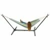 New 😍 Belleze Double Hammock Space Saving Steel Stand With Portable Carrying Case Kit, Oasis 🔔