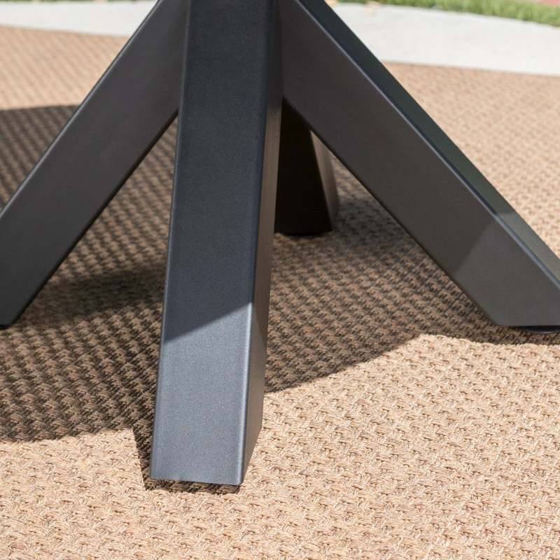 Top 10 💯 GDFStudio Sia Outdoor Modern Lightweight Concrete Circular Dining Table With Cross Base ⌛ - Image 5