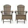 Brand new 😀 GDFStudio GDF Studio Katherine Outdoor Reclining Wood Adirondack Chairs, Set Of 2, Gray ✔️