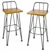 Coupon 👍 GDFStudio GDF Studio Leonardo Outdoor Teak Finish Acacia Wood Barstools With Iron Frame, S 😀