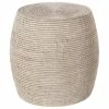 Flash Sale 😀 KOUBOO Laguna Round Rattan Stool/Side Table, Handwoven, White Wash, White-Wash 🔔