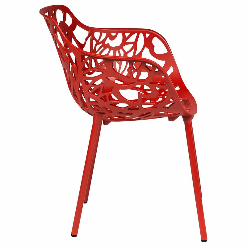 Top 10 ๐ Leisuremod Modern Devon Aluminum Chair With Arm, Set Of 2, Red โจ - Image 3