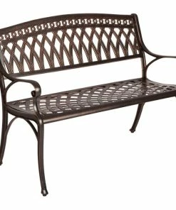 New 🤩 Fire Sense Simone Cast Aluminum Patio Bench 😍