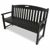Promo 🔥 POLYWOOD Yacht Club 60" Bench, Charcoal Black 🛒