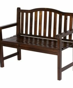 Deals 👍 Shine Company Belfort Garden Bench, Burnt Brown 😍