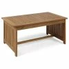 Hot Sale 😍 GDFStudio GDF Studio Grace Outdoor Acacia Wood Coffee Table, Brown Patina Finish 😀
