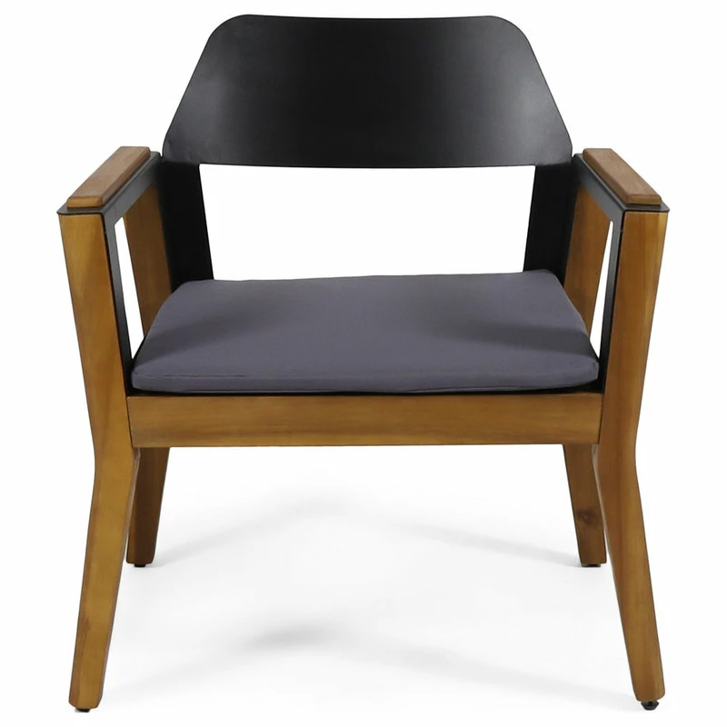 Buy 🎉 GDFStudio Brayson Outdoor Acacia Wood Club Chairs With Cushion, Set Of 2 👍 - Image 8