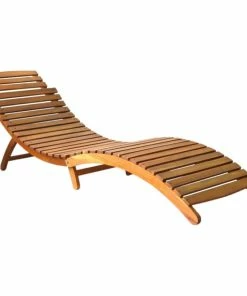 Promo 👍 Vida XL LLC VidaXL Solid Acacia Wood Sun Lounger Brown Garden Outdoor Sofa Chair Seat 😉