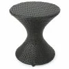 Promo ✔️ GDFStudio GDF Studio Frances Outdoor 16" Multibrown Wicker Hourglass Side Table 👍