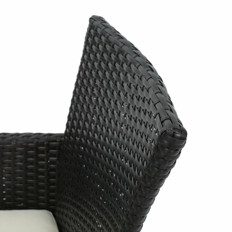 Best Sale 😍 GDFStudio GDF Studio 3-Piece Dorchester Outdoor Brown Wicker Bistro Set With Cushion ❤️ - Image 10