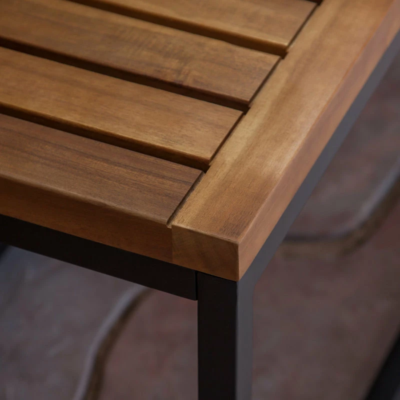 Best reviews of โ๏ธ GDFStudio GDF Studio Drew Outdoor Industrial Acacia Wood And Iron Bench, Teak Finish ๐ - Image 6