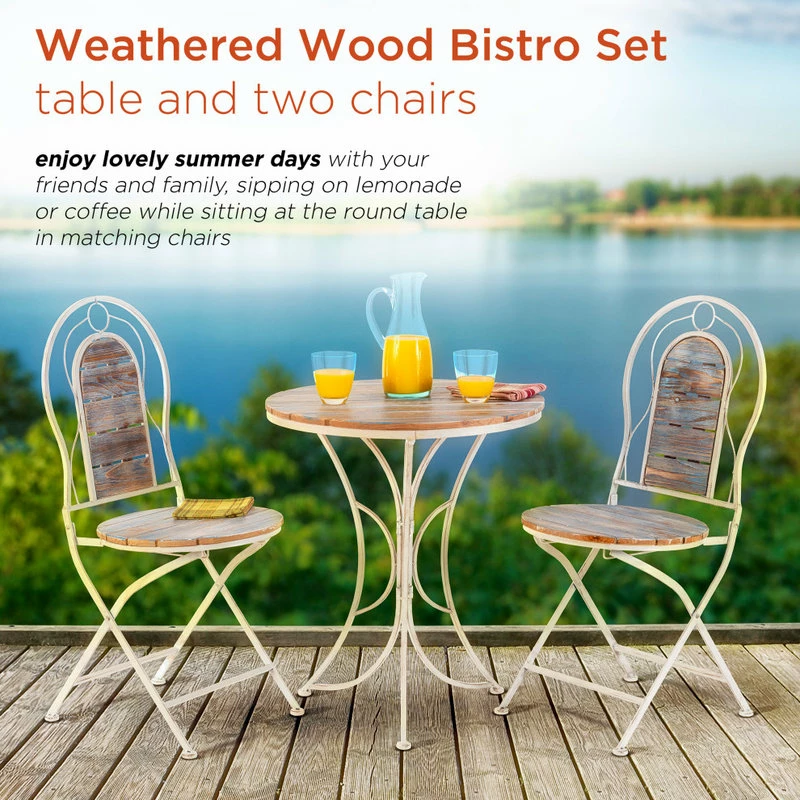 Discount 🛒 Alpine Corporation Alpine Patio Garden Table And Two Chairs Bistro Set, 28" 🥰 - Image 5
