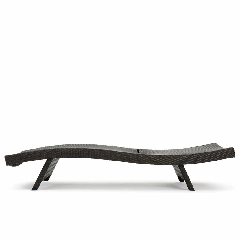 Best Pirce โจ GDFStudio GDF Studio Ann Outdoor Wicker Adjustable Chaise Lounge, Arms With Cushion, Blue ๐ - Image 4