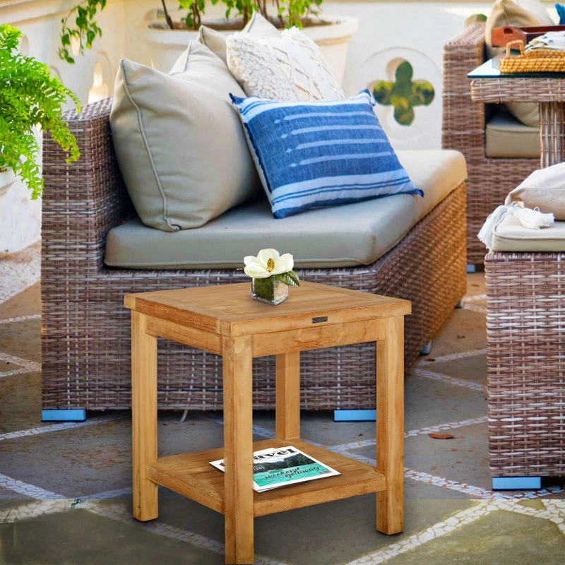 Cheapest ๐ Seven Seas Teak End Table With Shelf ๐งจ - Image 5