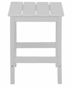 New ๐คฉ WestinTrends Outdoor Patio Side / End Square Table For Adirondack Chair, White ๐