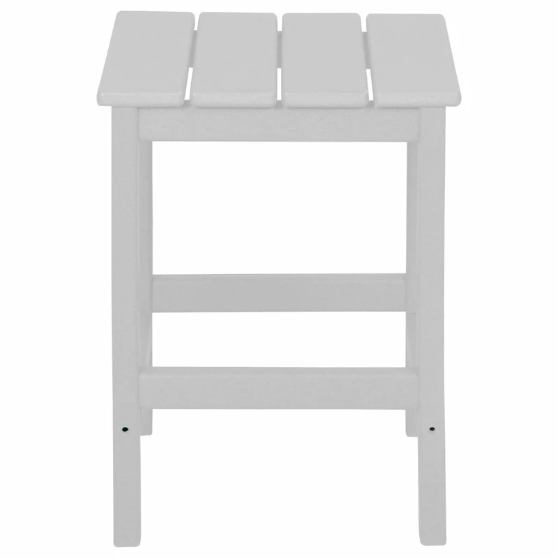 New 🤩 WestinTrends Outdoor Patio Side / End Square Table For Adirondack Chair, White 🔔