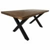 Best Sale 😀 GDFStudio GDF Studio Cytheria Outdoor Brown Walnut Lightweight Concrete Dining Table 🎉