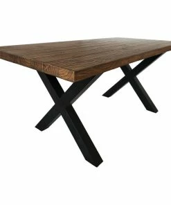 Best Sale ๐ GDFStudio GDF Studio Cytheria Outdoor Brown Walnut Lightweight Concrete Dining Table ๐