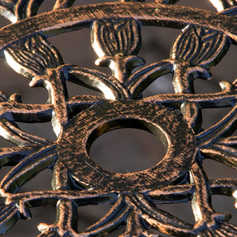 Best Sale ๐ GDFStudio GDF Studio Nassau Outdoor Vintage Style Cast Aluminum Bistro Set With Tulips โจ - Image 5