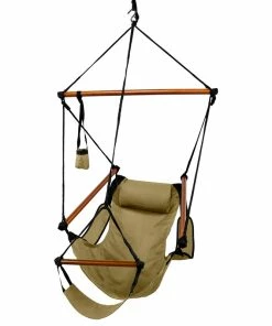 Wholesale ✔️ King's Pond Enterprises Hammaka Hammocks Original Hanging Air Chair, Natural Tan, Wood ✨