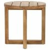 Best deal 🌟 GDFStudio Hobbs Outdoor Acacia Wood Circular Side Table, Teak 🎉