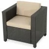 Budget 🔥 GDFStudio GDF Studio Pueblo Outdoor Wicker Club Chair, S With Water Resistant Cushions, Da 🧨