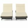 Promo ❤️ GDFStudio GDF Studio Nassau Outdoor Gray Wicker Chaise Lounge, Beige Cushions, Set Of 2 🤩