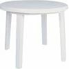 Buy ❤️ Atlin Designs Modern 36" Round Resin Patio Dining Table In White 🧨
