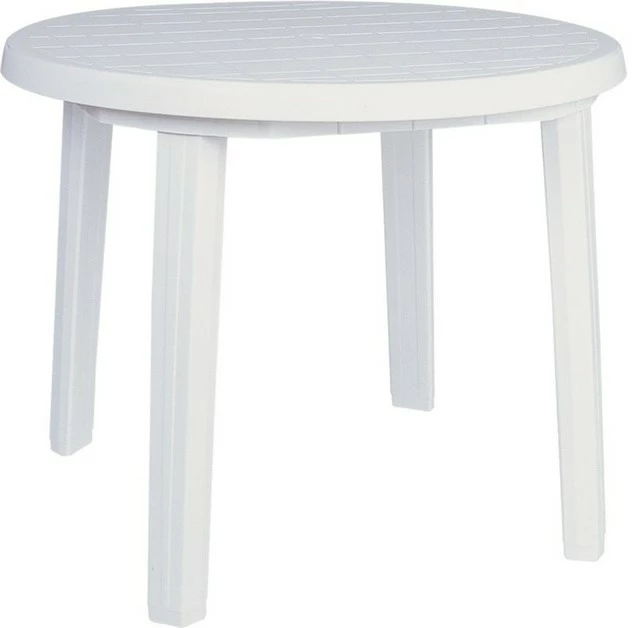 Buy β€οΈ Atlin Designs Modern 36" Round Resin Patio Dining Table In White π§¨
