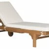 Discount 🎉 Safavieh Newport Chaise Lounge Chair With Side Table, Teak 🎁