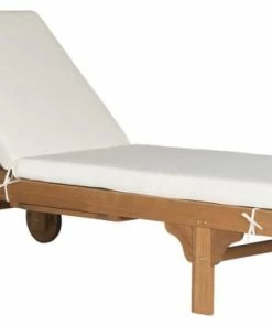 Discount 🎉 Safavieh Newport Chaise Lounge Chair With Side Table, Teak 🎁