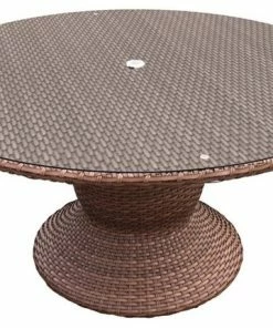 Brand new 👍 TKClassics TK Classics Laguna 60" Round Patio Dining Table In Caramel 🤩