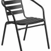 New 🎁 Flash Furniture Black Metal Stack Chair Black 🔔
