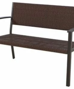 Flash Sale ✨ Letright Industrial Corp Hangzhou China Arts Industrial Wicker Bench, Aluminum, Brown, 46" 🎁