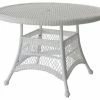 Promo 🔔 Jeco Inc. Jeco Wicker 44" Round Dining Table In White 🌟