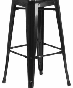 Buy ⌛ Flash Furniture Backless Black Metal Barstool CH-31320-30-BK-GG 👍