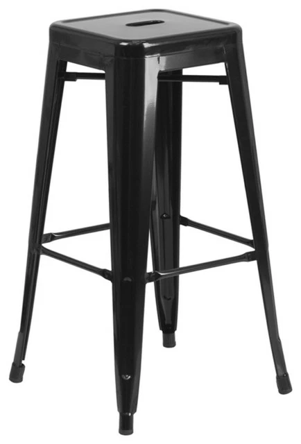 Buy โ Flash Furniture Backless Black Metal Barstool CH-31320-30-BK-GG ๐